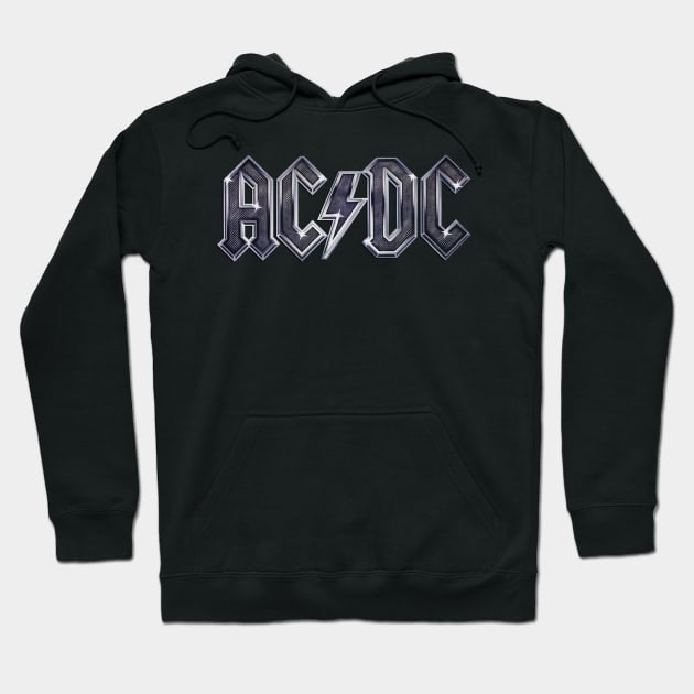 AC DC Chrome Metallic Hoodie by tabkudn